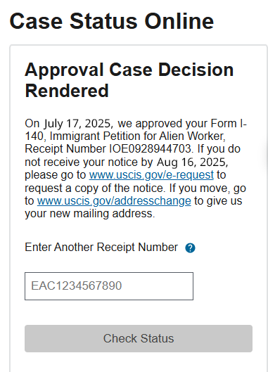 EB1A approval for cloud infrastructure leader building automation and real-time data systems