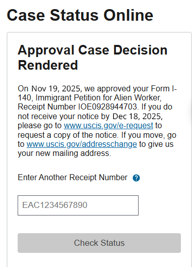 EB1A approval for software developer focused on enterprise systems modernization