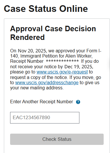 EB1A approval for AI manager showcasing confidential enterprise AI contributions