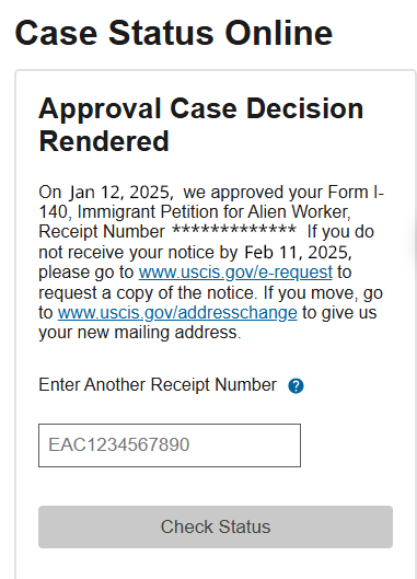 EB1A approval for AI director highlighting enterprise data and AI architecture