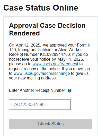 EB1A approval for SAP AI specialist highlighting data-driven process optimization
