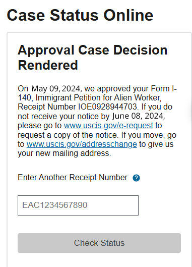  EB1A approval after RFE for process automation
