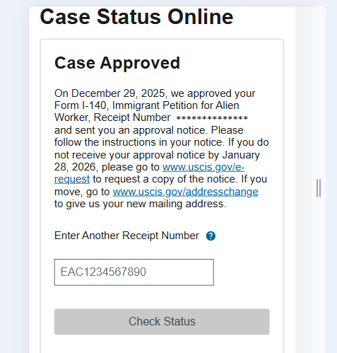 EB-1A approval success for a Staff Technical Program Manager