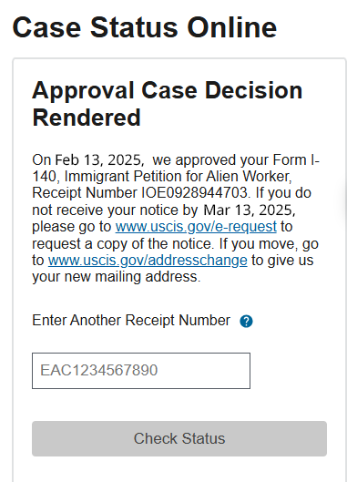 EB1A approval for Senior Manager Software Engineering specializing in Cloud Platform Services and Performance Engineering - India national, California, Fortune 200
