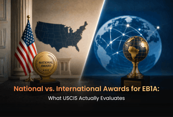 National vs. International Awards for EB1A: What USCIS Actually Evaluates