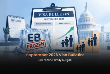 September 2026 Visa Bulletin: EB Frozen, Family Surges