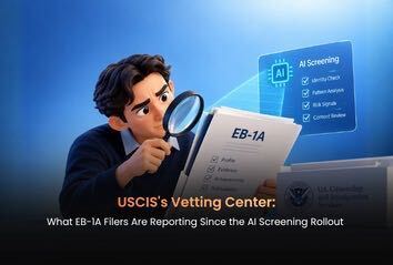 USCIS’s Vetting Center: What EB-1A Filers Are Reporting Since the AI Screening Rollout