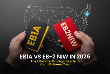 EB1A vs EB-2 NIW 2026 green card comparison showing strategy, backlog, and processing time differences