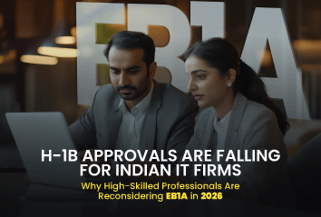 H-1B approval decline for Indian IT firms and rising interest in EB1A green card