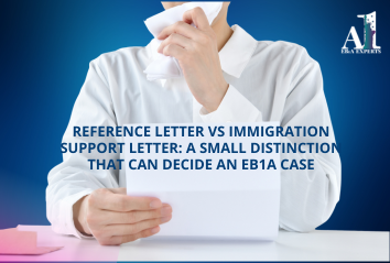EB1A reference letter and immigration support letter