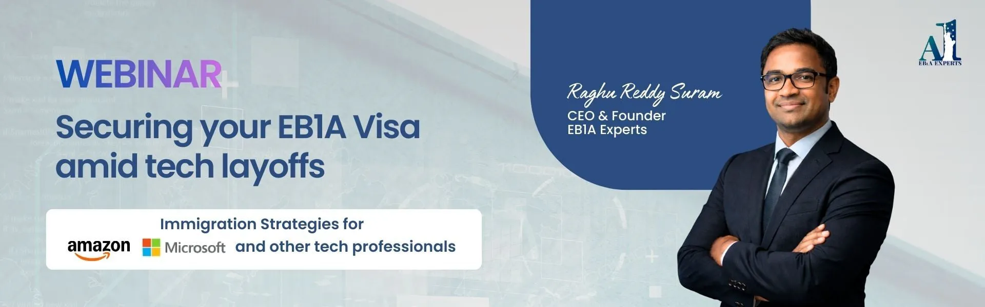 Webinar on securing EB1A visa during tech layoffs with expert immigration strategies